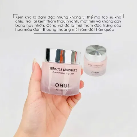 Set Kem Dưỡng Cấp Ẩm Sáng Da Ohui Moisture Cream 60ml tặng thêm hũ 60ml