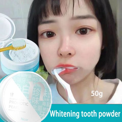 Bột trắng răng enzyme 50g - Làm sạch mảng bám, loại bỏ ố vàng, cho răng trắng sáng tự nhiên, hơi thở thơm mát.