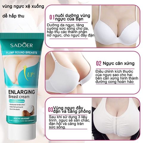 Kem Nở Ngực Enlarging Breast Cream Vòng 1 Tròn Trịa Săn Chắc Giúp Da Mềm Mại Đàn Hồi Chốngg Lãoo Hóaa 60g