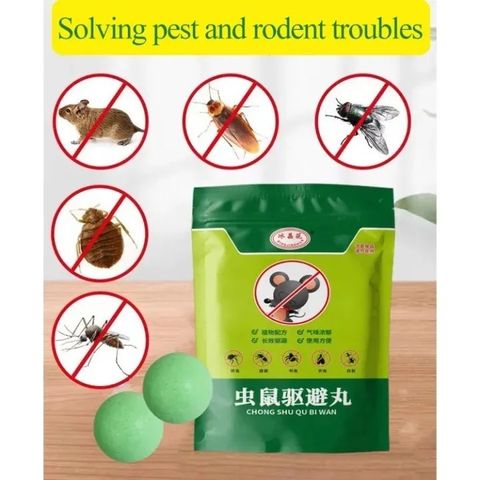 Rat Repellant Băng Phiến SHANGMING Xua Đuổi Chuột - Hiệu Quả Ngay Lập Tức - Gói 10 viên