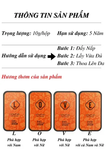 Nước Hoa Khô How.eya COMBO 4 Mùi Hương Dành Cho Nam Và Nữ, Nhỏ Gọn, Tiện Lợi, Lưu Hương Lâu Hộp 10G - Hạn Sử Dụng 5 Năm