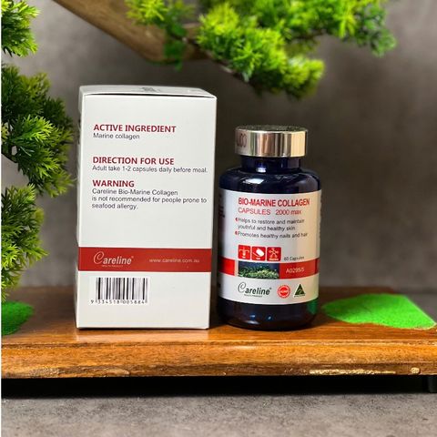 [Nhập khẩu chính ngạch] Careline Bio Marine Collagen - Viên uống bổ sung collagen từ da cá biển sâu (60 viên)