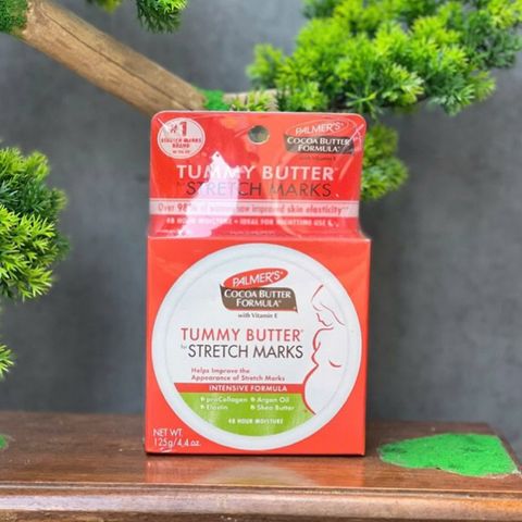 Bơ đậm đặc ngăn ngừa và làm mờ rạn da cho mẹ bầu và sau sinh Palmer's Cocoa Butter Tummy Butter for Stretch Marks 125g