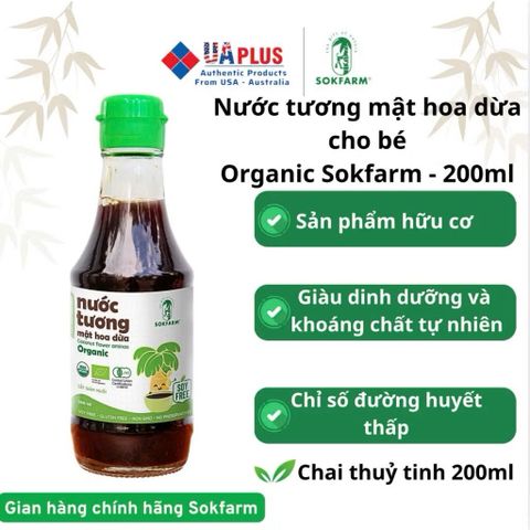 [Deal khách VIP] Nước tương cho bé ăn dặm từ mật hoa dừa Sokfarm 200ml