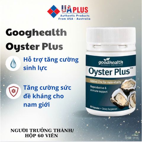 [Nhập khẩu chính ngạch] Tinh Chất Hàu Oyster Plus Goodhealth 60 viên hàu lùn