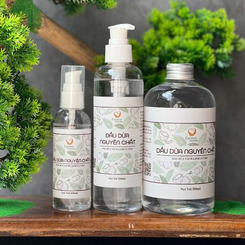 Dầu dừa tách lạnh ly tâm Escoco (100ml, 250ml, 500ml)