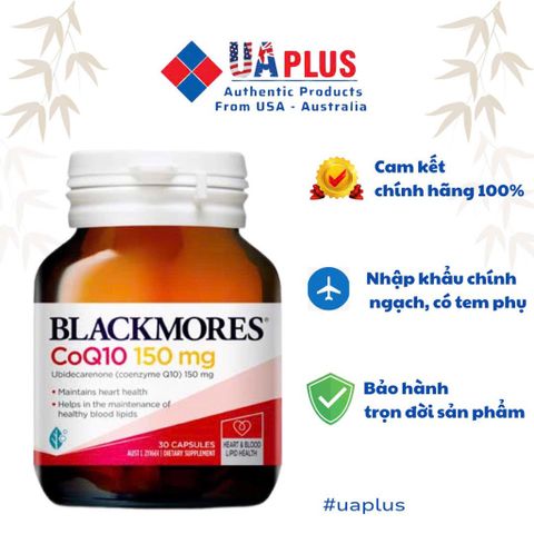 [Nhập khẩu chính ngạch] Blackmores CoQ10 150mg - Hỗ trợ hệ thống tim mạch khoẻ mạnh (30 viên)