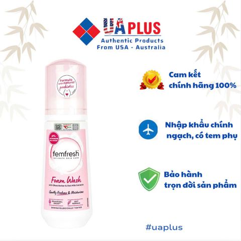 [Nhập khẩu chính ngạch] Femfresh Foam Wash With Shea Butter & Oat Milk Extracts - Bọt vệ sinh phụ nữ (150 ml)