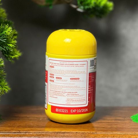 [Nhập khẩu chính ngạch] Nature’s Way Kids Smart Vita Gummies Iron + Vitamin C – Kẹo dẻo bổ sung sắt và vitamin (60 viên)