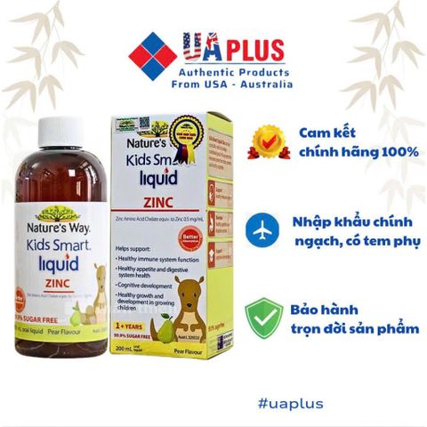 [Nhập khẩu chính ngạch] Nature’s Way Kids Smart Liquid Zinc - Bổ sung kẽm, giúp tăng cường sức đề kháng (100ml)