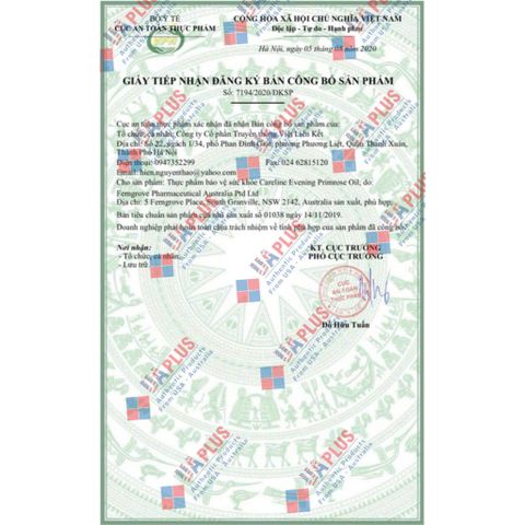 [Nhập khẩu chính ngạch] Careline Evening Primrose Oil 1000mg - Tinh dầu hoa anh thảo ép lạnh (60 viên)