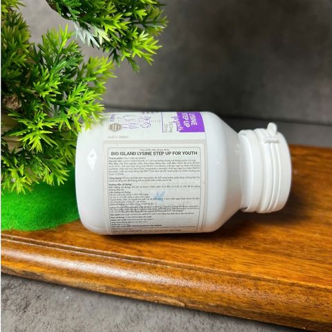 [Nhập khẩu chính ngạch] Bio Island Lysine Step Up for Youth - Viên nhai giúp trẻ ăn ngon, hỗ trợ miễn dịch (60 viên)