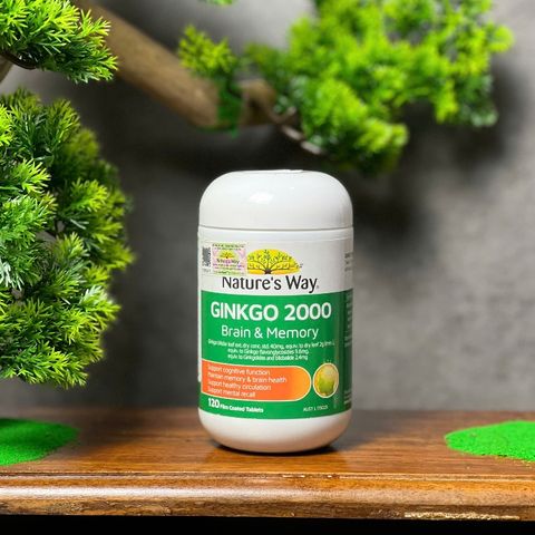 [Nhập khẩu chính ngạch] Viên uống Nature’s Way Ginkgo 2000 - Hỗ trợ phát triển não bộ (120 viên)
