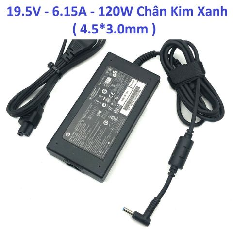 Sạc Laptop HP 19.5V 6.15A 120W Chân Kim Xanh Chính Hãng - Phụ Kiện Laptop Giá Rẻ, Bảo Hành Đúng Đơn