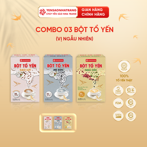 Combo 3 Bột tổ yến - vị ngẫu nhiên (C5)