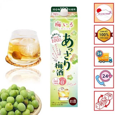 Rượu Mơ Nhật Bản Assari Umeshu Plum Wine 2000ml - Hương Vị Độc Đáo, Thư Giãn Hoàn Hảo Cho Bữa Tiệc