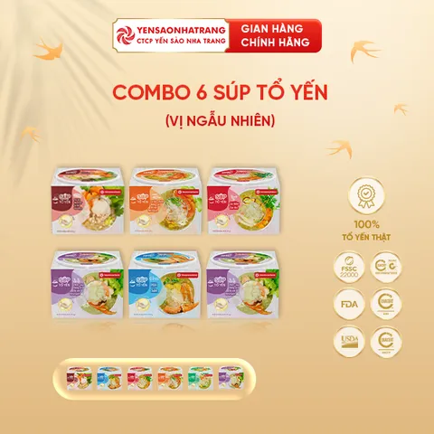 Combo 6 Súp tổ yến - vị ngẫu nhiên (C6)