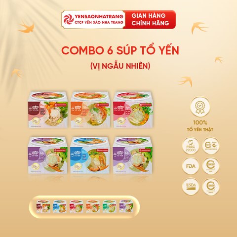 Combo 6 Súp tổ yến - vị ngẫu nhiên (C6)