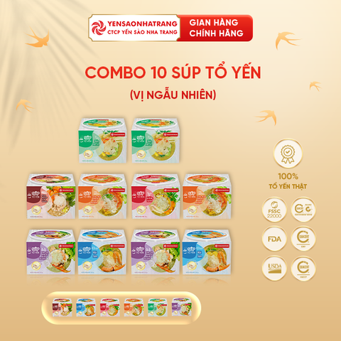 Combo 10 Súp tổ yến - vị ngẫu nhiên (C9)