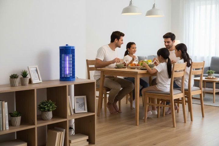Đèn diệt côn trùng KTP-6W 220V - Thiết bị bắt muỗi hiệu quả cho không gian 20m2 - Thương hiệu KTP Việt Nam