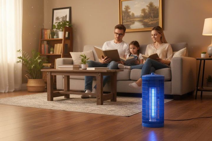 Đèn diệt côn trùng KTP-6W 220V - Thiết bị bắt muỗi hiệu quả cho không gian 20m2 - Thương hiệu KTP Việt Nam