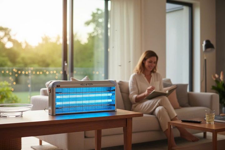 Đèn diệt muỗi IK204 40W - Đèn bắt muỗi hiệu quả cho không gian 100m2, bảo hành 12 tháng, chất liệu nhựa nhôm bền đẹp