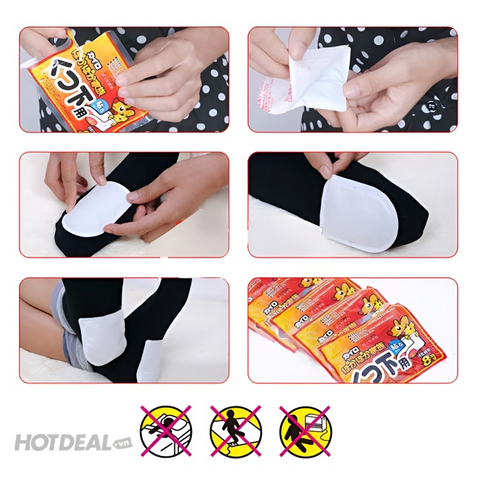 Bộ 10 Miếng Dán Giữ Nhiệt Kairo 16h - Hàng Nội Địa Nhật Bản Giúp Giữ Ấm Cơ Thể Trong Mùa Đông Lạnh