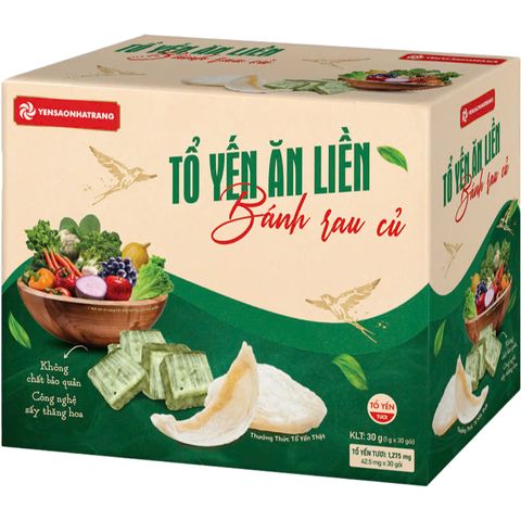 Combo 01 Sữa chua sấy khô + 01 Bánh rau củ + 01 Nước yến thật - vị ngẫu nhiên | CTCP Yến Sào Nha Trang (C13)