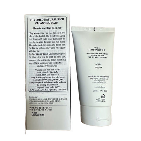 Sữa Rửa Mặt Làm Sạch Sâu Phytoild - Công Nghệ Youth P-Sol, Dưỡng Ẩm Từ Dầu Dừa & Dầu Ô Liu - 150ml, Sản Phẩm Chăm Sóc Da Hàn Quốc
