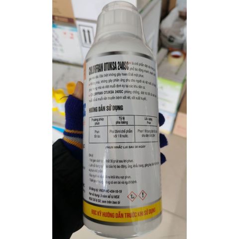 CHLORFRAN 240SC 1LÍT dùng để trị sâu cuốn lá, nhện đỏ, thrips (bọ trĩ) đã kháng thuốc,Diệt phòng mối,Diệt muỗi gián kiến