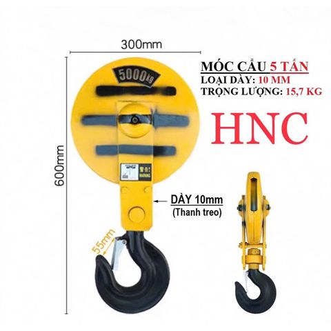 ✅ Cụm móc cẩu cho pa lăng (Có hóa đơn VAT), cẩu trục 1 tấn, 2 tấn, 3 tấn, 5 tấn - Loại thép dày.