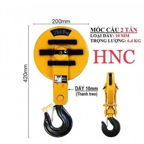 ✅ Cụm móc cẩu cho pa lăng (Có hóa đơn VAT), cẩu trục 1 tấn, 2 tấn, 3 tấn, 5 tấn - Loại thép dày.