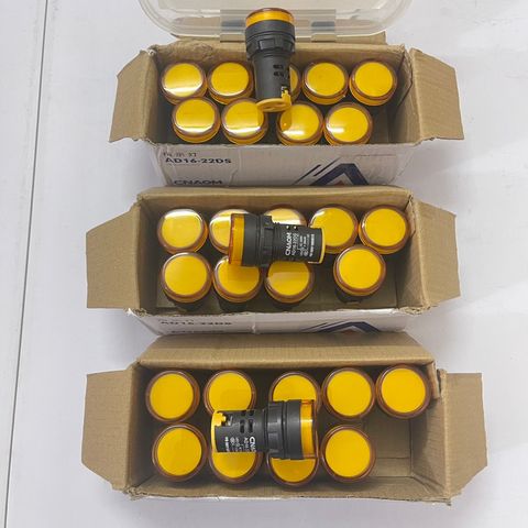 ✅ [Combo 5 cái] Đèn báo Pha Phi Φ22- 12V, 24V, 36V, 220V, 380V, 3 màu Đỏ, Vàng, Xanh, loại AD16-22DS, Phi 22