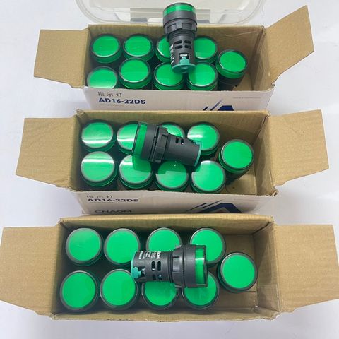 ✅ [Combo 5 cái] Đèn báo Pha Phi Φ22- 12V, 24V, 36V, 220V, 380V, 3 màu Đỏ, Vàng, Xanh, loại AD16-22DS, Phi 22