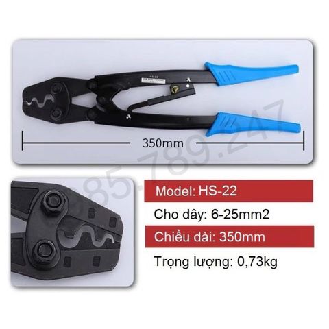✅ Kìm bấm cos trợ lực loại tốt HS-22, HX-10, HX-16 Kìm bấm đầu tròn, kìm lục giác, 16mm2, 25mm2, 38mm2