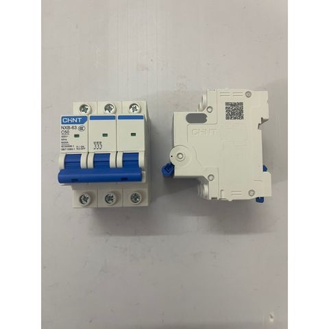 ✅ [ CHÍNH HÃNG CHINT 100%] Aptomat AC 3P, Át cài Chint 10A, 16A, 20A, 32A, 40A, 50A, 63A, 80A, 100A, 125A, NXB-63 MCB 3P