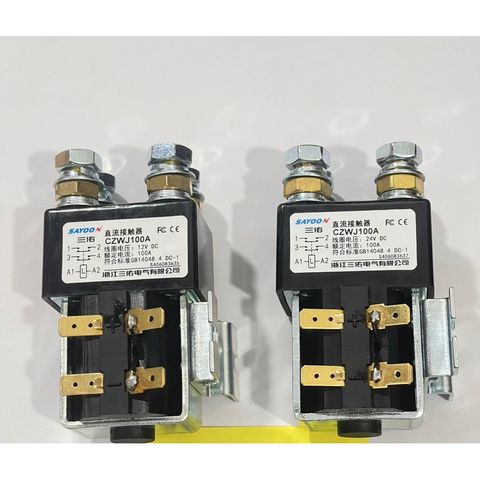 ✅ Khởi động từ DC 12V, 24V, 36V, 48V, 60V, 72V dùng cho xe nâng, cho ben nâng điện 12V 24V, Contactor SAYOON