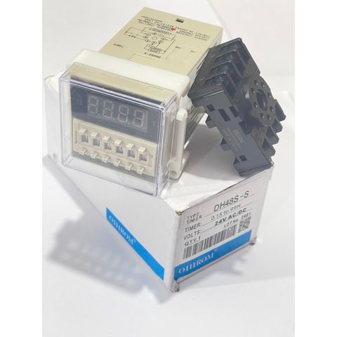✅ Rơ le thời gian DH48S-S, DH48S-1Z, DH48S-2Z kèm Đế, nguồn 24VDC, 220VAC, Relay Timer