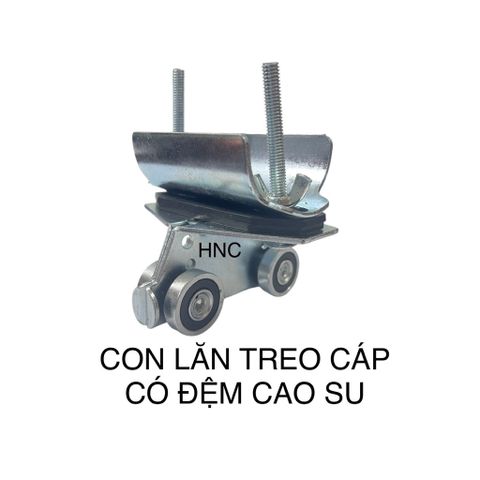✅ Con lăn treo cáp C30, C40, C50, Loại inox304, mạ kẽm, trolley treo cáp cho pa lăng, con chạy treo cáp, con chạy máng