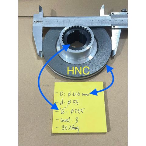 ✅ Đĩa phanh điện từ cho động cơ, Đĩa thắng cho motor tời điện, đĩa phanh Abus, Brima,...