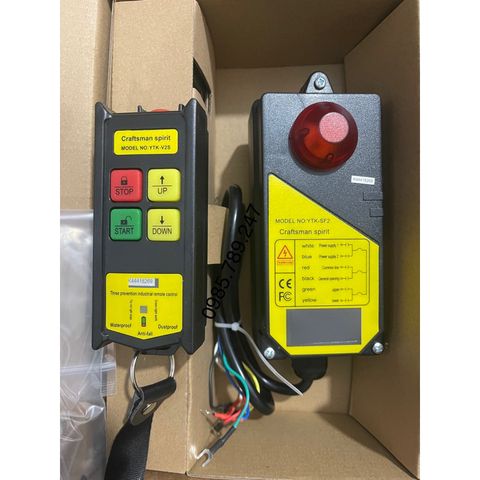 ✅ Điều khiển từ xa SF2, cho tời điện, ben nâng 12V, 24V, 220V, 380V, bửng nâng, sàn nâng, tời có khởi động từ