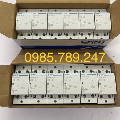 [Chính hãng 100%] Khởi động từ 1 Pha 220V CHINT 25A - 40A, 2P/220V, Contactor 25A, 40A - 2P, AC 220V