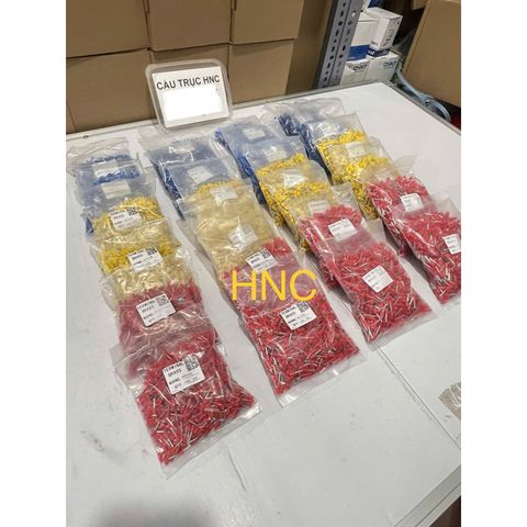 ✅ [ Combo 1000 cái ] Đầu cos Pin rỗng, đầu cos kim rỗng dùng cho dây điện 0,75 mm2 - 16 mm2, các màu Đỏ, Vàng, Xanh
