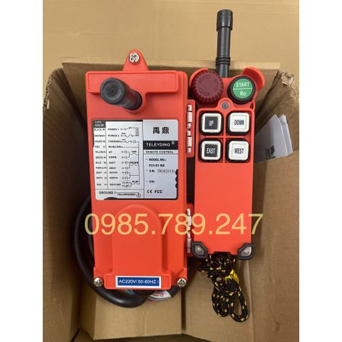 Điều khiển từ xa F21-4S, 220V/380V, điều khiển từ xa cẩu trục, bộ điều khiển 3 pha, bộ điều khiển từ xa máy tời pa lăng.