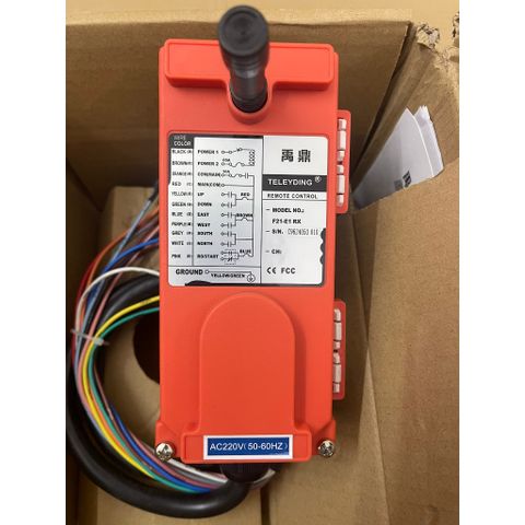 Điều khiển từ xa F21-4S, 220V/380V, điều khiển từ xa cẩu trục, bộ điều khiển 3 pha, bộ điều khiển từ xa máy tời pa lăng.
