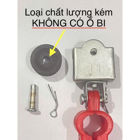 ✅ Ròng rọc cáp tròn (có ổ bi), con lăn treo, ròng rọc chạy trên cáp thép Ø6, Ø8, Ø10, Ø12 con chạy treo cáp tròn