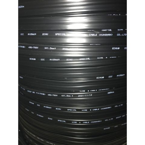 Cáp dẹt (cáp dẹp) cho pa lăng, cẩu trục, máy móc thiết bị công nghiệp 4x1.5, 4x2.5, 4x4, 4x6, 12x1.5, 16x1.5, 3x4+6x1.5