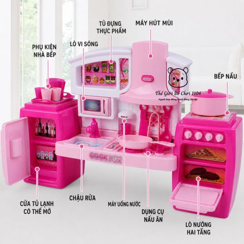 Bộ đồ chơi nhà bếp mini Cook Fun có đèn và âm thanh giúp bé rèn luyện tính khéo léo, tỉ mỉ