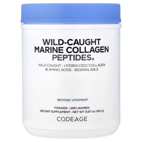 (Hàng Nhập) Bột Uống Codeage Marine Collagen Peptides 450g - Bổ Sung Collagen Từ Cá Trắng Cho Da
