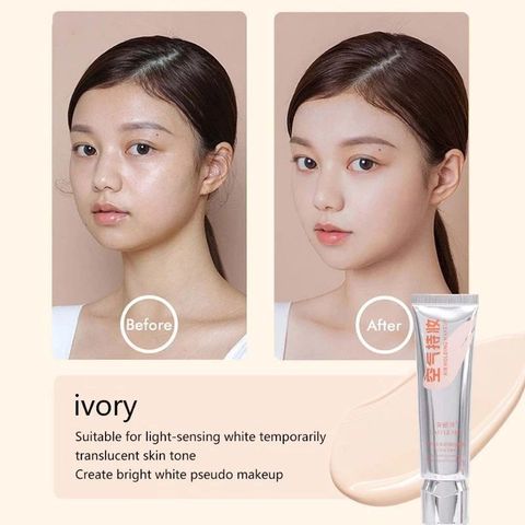 Kem Nền Dạng Lỏng Che Khuyết Điểm Toàn Diện Làm Trắng Dưỡng Ẩm Chống Thấm Nước Che Phủ Đốm Đen Hình Xăm